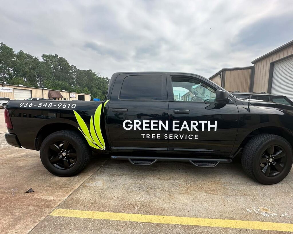 Green Earth truck wrap, performed by CSPrinting in Houston, Texas